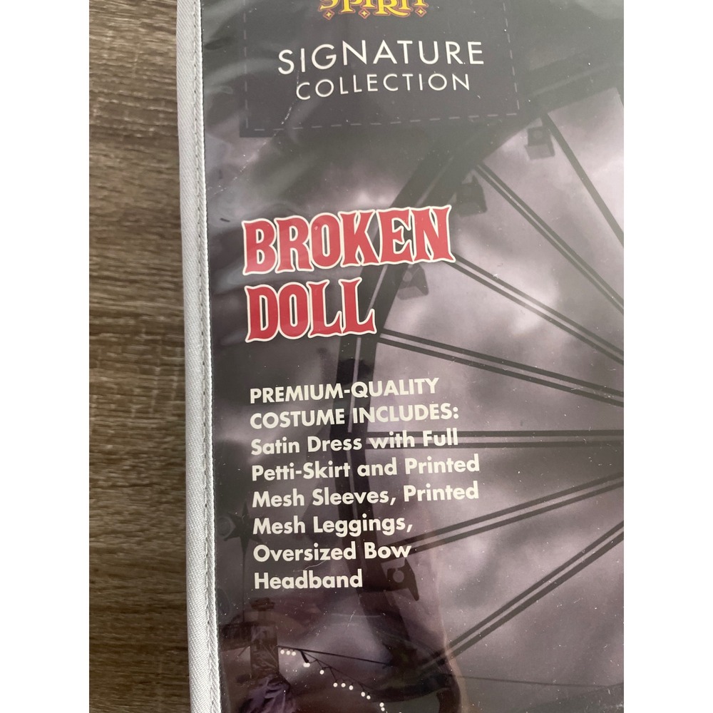 Spirit Halloween Broken Doll Costume Signature Collection Kids Large 12-14 Black - Picture 6 of 8